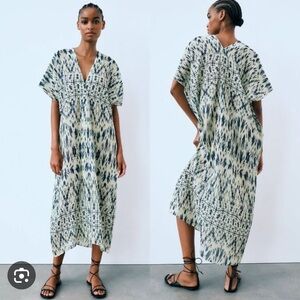 ZARA PRINTED RAMIE TUNIC . NEW WITH TAGS.